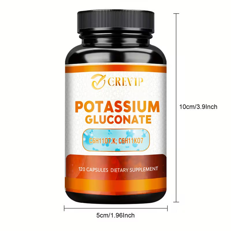 Potassium Gluconate - Heart, Nerve & Muscle Health Support | 120ct Peaceful Pleasures