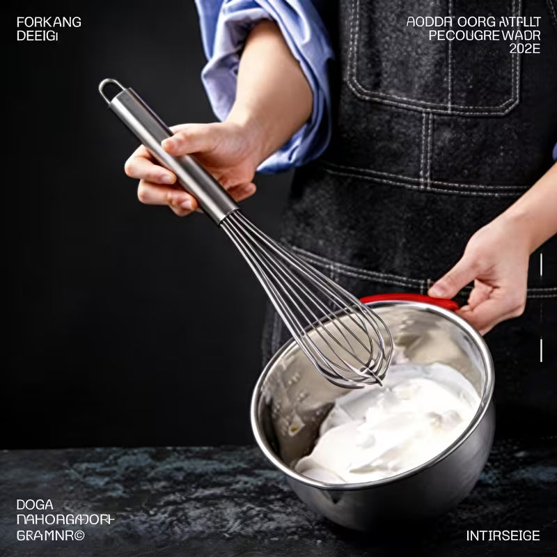 3-Piece Manual Whisk Set – Stainless Steel Egg Beater Peaceful Pleasures