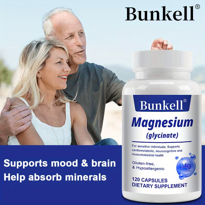 Magnesium Glycinate 120 Capsules – Gluten Free & Hypoallergenic (2 Pack) Peaceful Pleasures Health and Wellness
