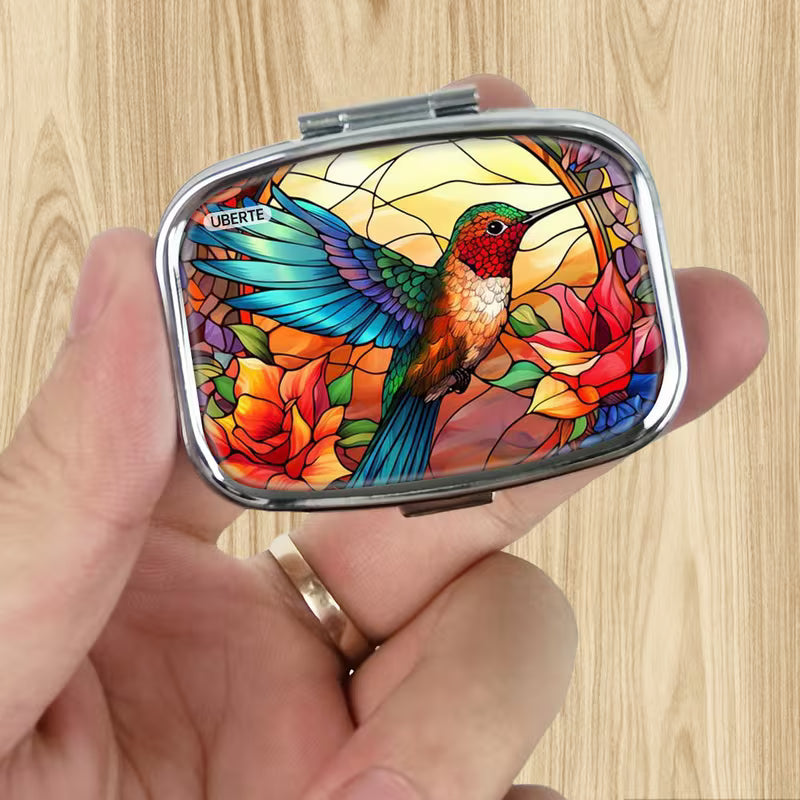 Gold Bee Hummingbird Metal Pill & Jewelry Box (4pcs) Peaceful Pleasures
