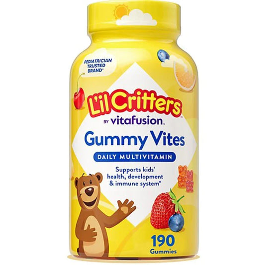 Lil Critters Vitamins Gummy Vites Complete Multivitamin Natural Fruit Flavors - 190 Count Lil Critters Vitamins Gummy Vites Complete Multivitamin Natural Fruit Flavors - 190 Count