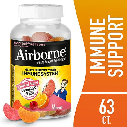 Airborne Assorted Fruit Gummies - 63 CT Airborne Assorted Fruit Gummies - 63 CT