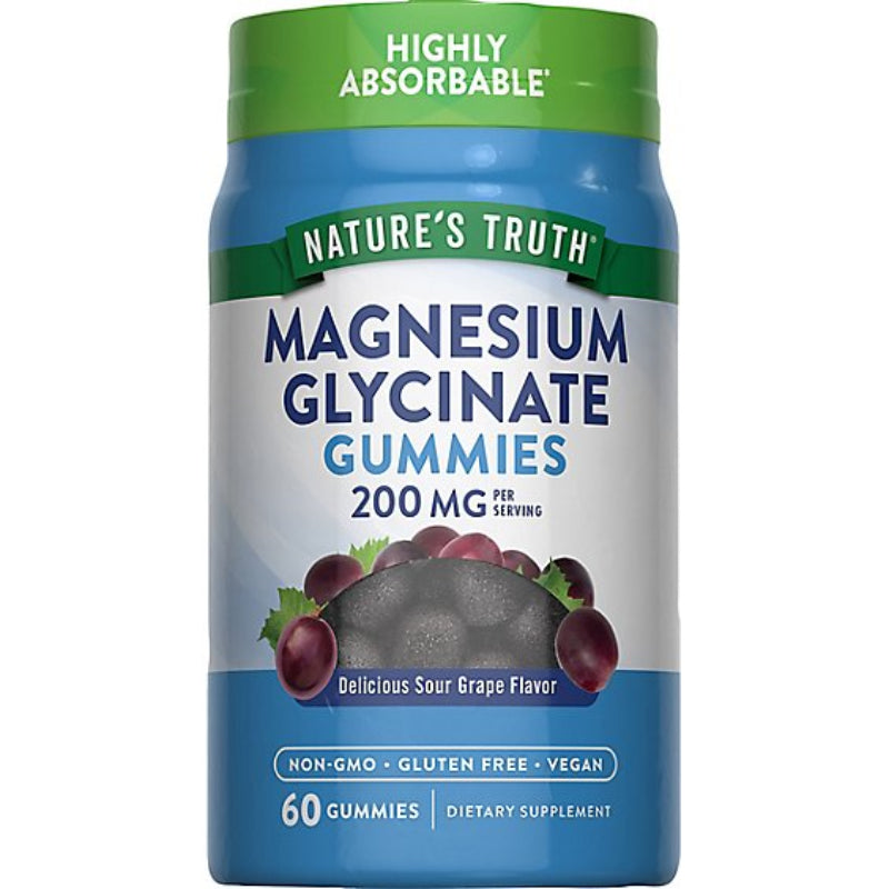 Nature's Truth Magnesium Glycinate Gummies container on a white background