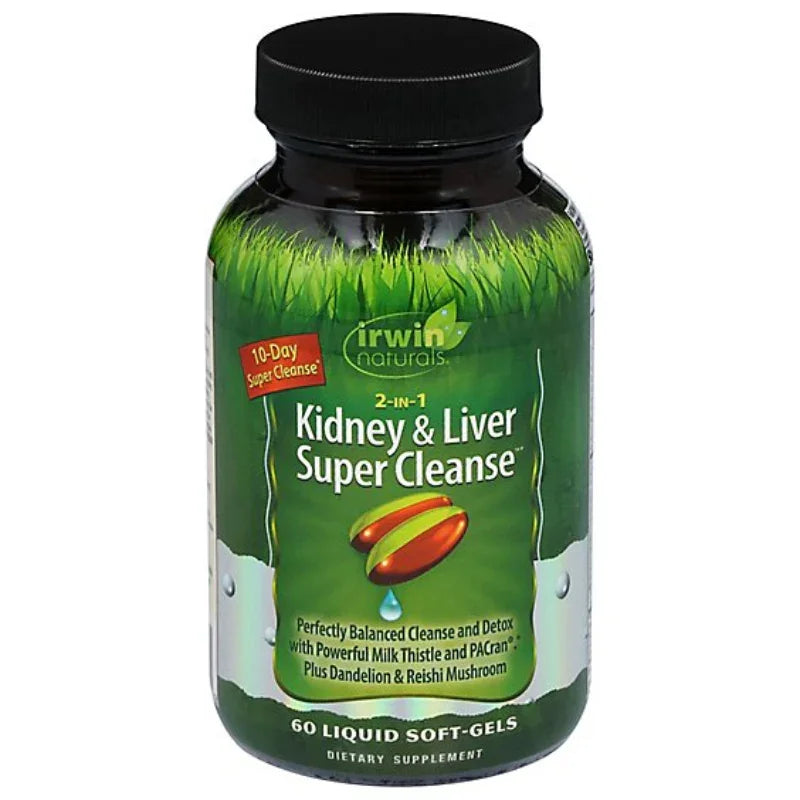 Irwin Naturals 2-in-1 Kidney & Liver Super Cleanse - 60 CT Irwin Naturals 2-in-1 Kidney & Liver Super Cleanse - 60 CT