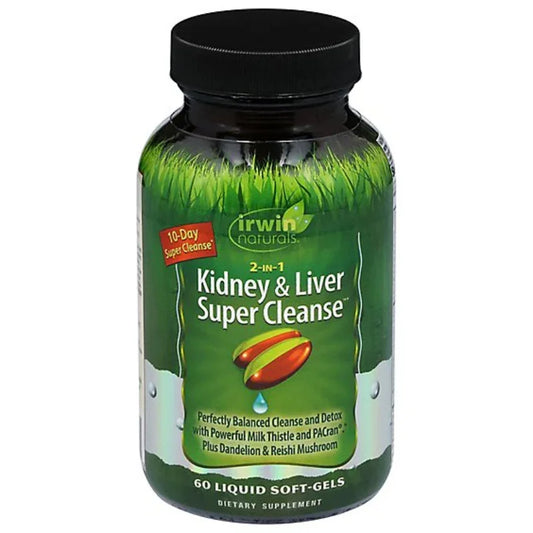 Irwin Naturals 2-in-1 Kidney & Liver Super Cleanse - 60 CT Irwin Naturals 2-in-1 Kidney & Liver Super Cleanse - 60 CT