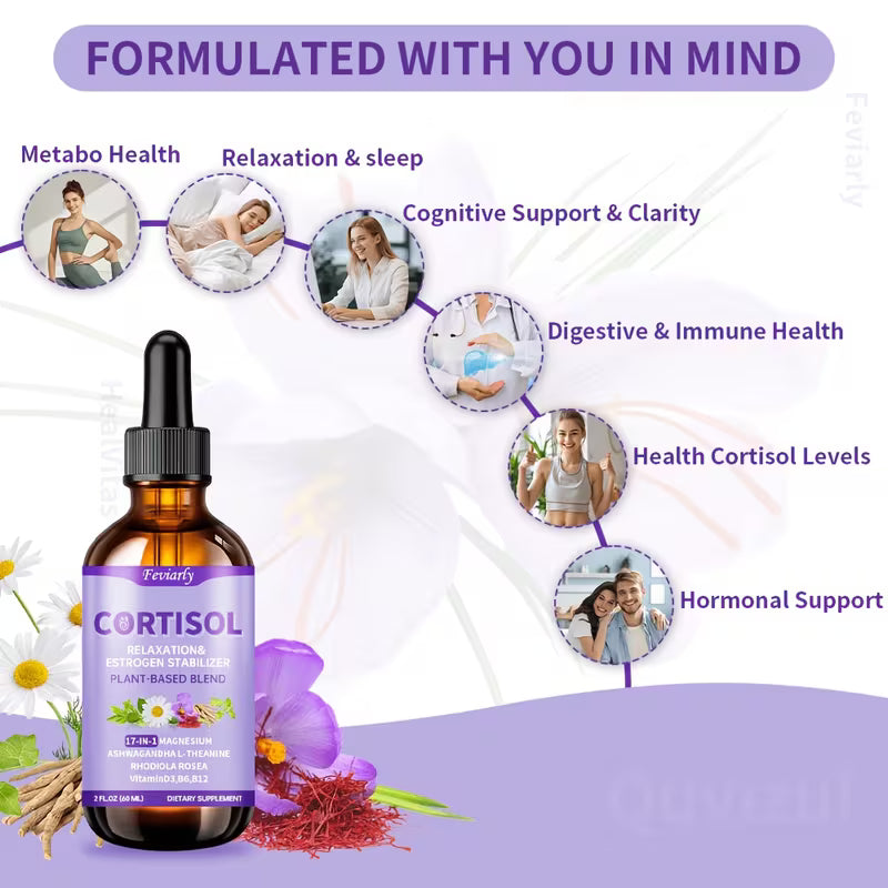 17-in-1 Cortisol Liquid Drops for Women Peaceful Pleasures
