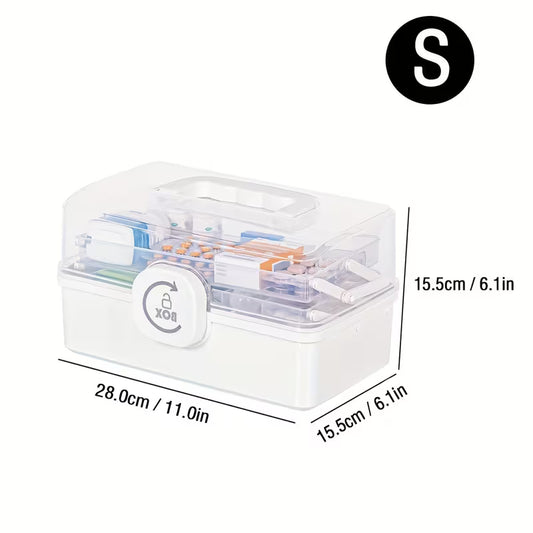 Transparent pencil sharpener with labeled dimensions on a white background