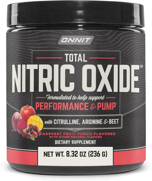 ONNIT Total Nitric Oxide Powder, Harvest Fruit Punch, 20 Servings