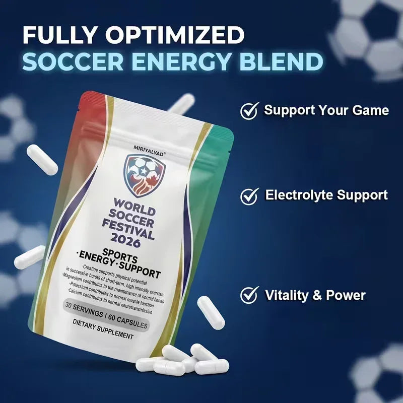 World Soccer Festival 2026 – Performance Capsules (60ct) Peaceful Pleasures