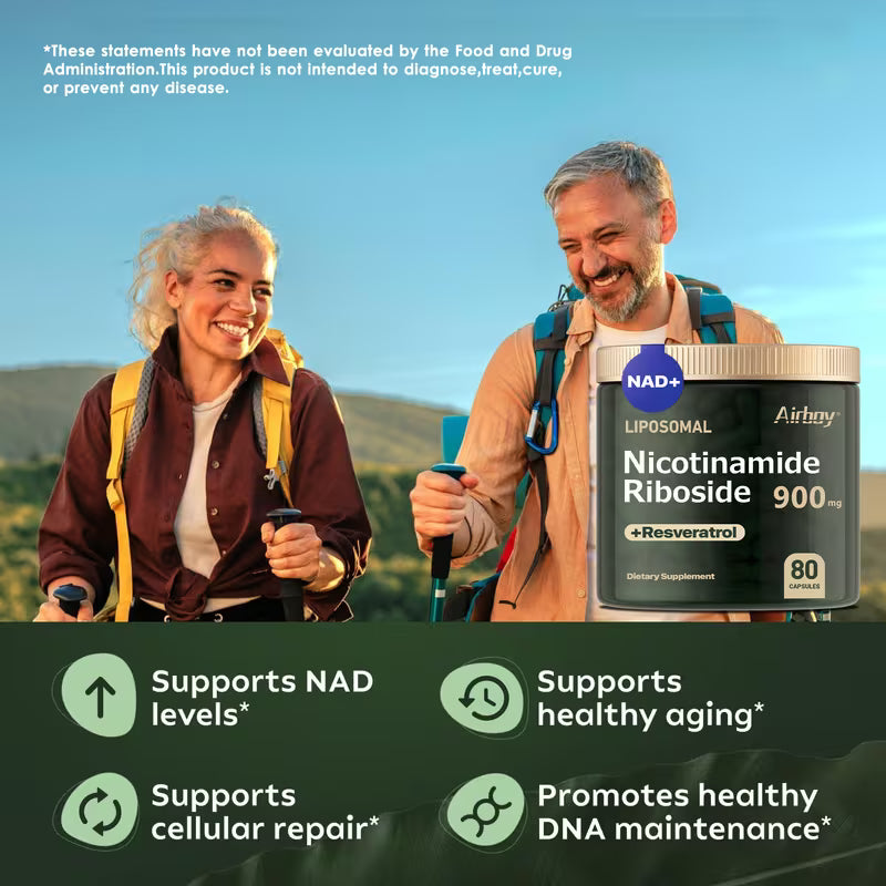Nicotinamide Riboside with Resveratrol & Quercetin – 80 Capsules Peaceful Pleasures