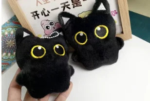 Cute Black Cat Plush Toy | Soft Stuffed Shadow Doll Cushion Stuffed Plush Toy Peaceful Pleasures Health and Wellness 2PCS