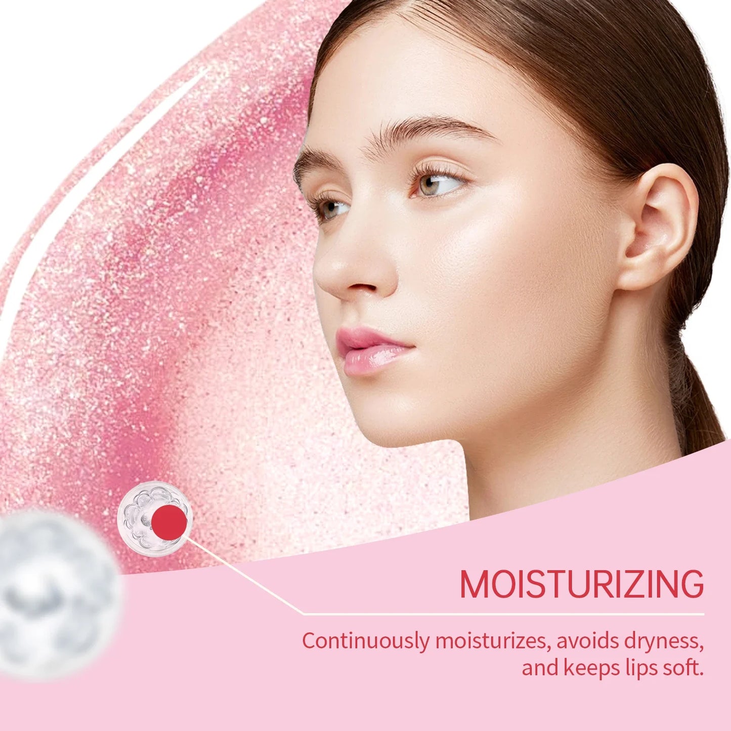 4ml Moisturizing Lip Gloss – Bright Color, Non-Sticky Lip Balm
