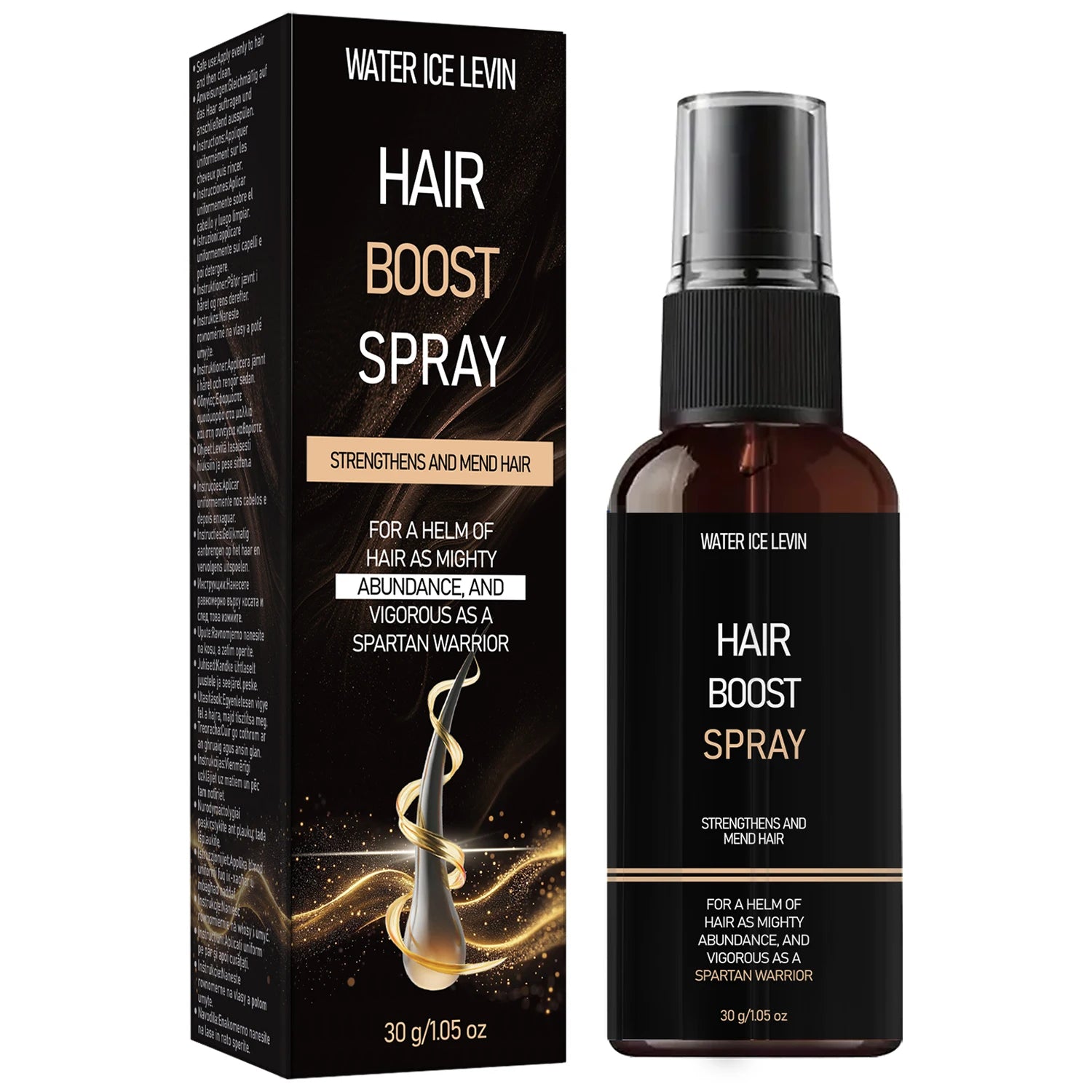 Hair Boost Spray – Biotin, Keratin & Hyaluronic Acid | 30g Leave-In Hair Spray Peaceful Pleasures Health and Wellness Leave-In