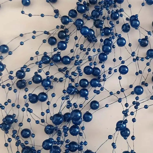 Pearl Bead Chain Table Decor 5-Pack – Wedding & Party Table Bead Garland Oasis Select blue