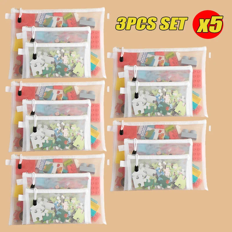 Mesh Zipper Storage Bags | Waterproof Nylon Organizer Pouches