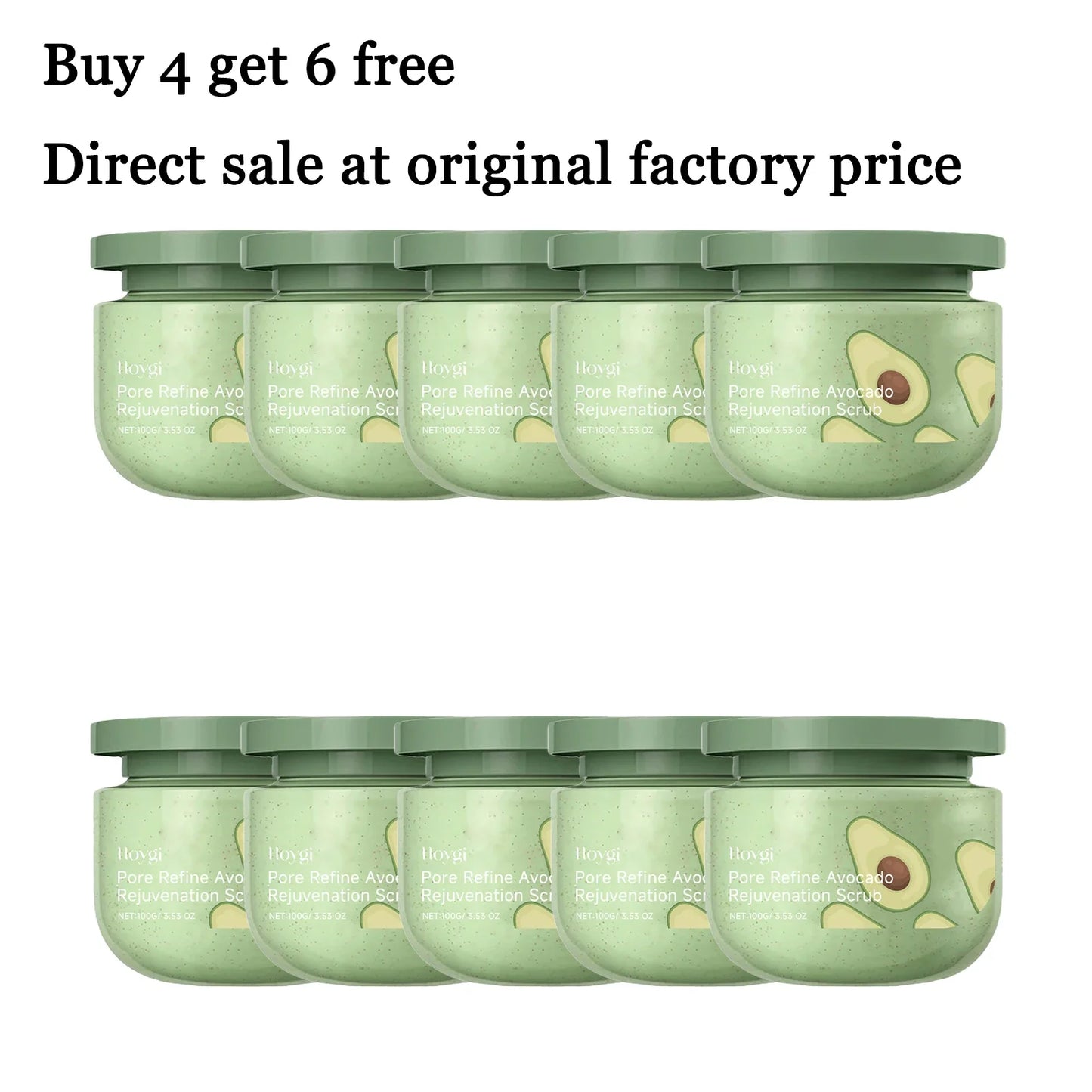 Hoygi Avocado Body Scrub 100g – Exfoliate, Hydrate & Glow