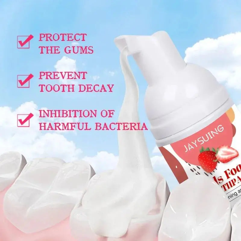 Kids Foam Toothpaste – Whitening, Stain Removal & Gum Care