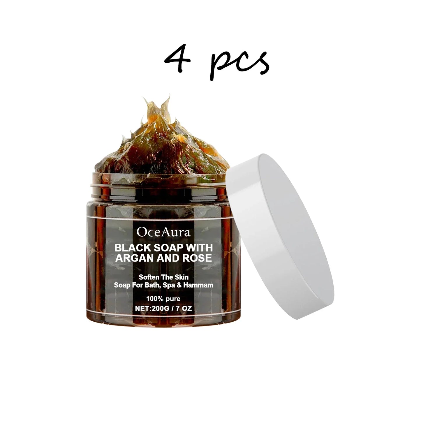 OceAura Rose Oil Black Body Soap – Cleanse, Moisturize & Deodorize