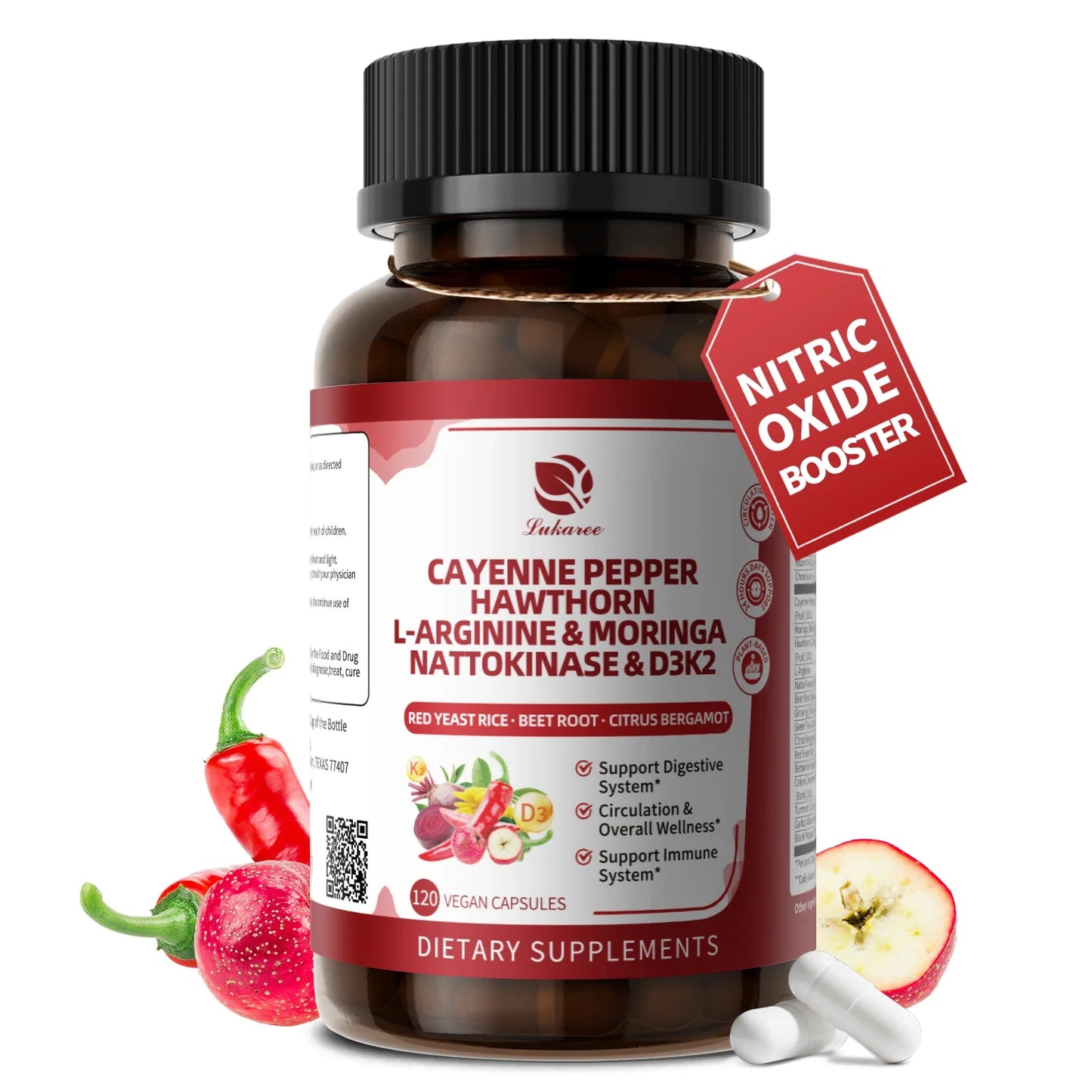 18-in-1 Cayenne Pepper Capsules – Circulation & Digestion