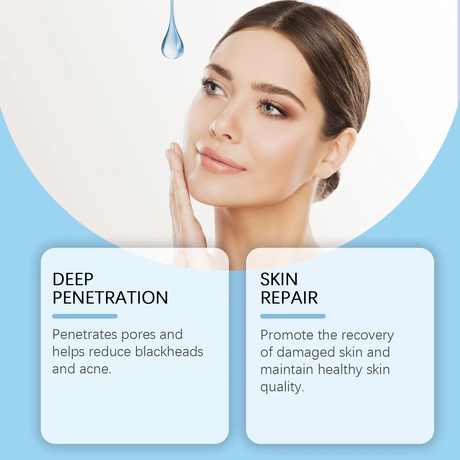 Salicylic Acid Facial Serum Gentle Shrink Pore Blackhead Removal Hydrating Oil Control Moisturize Water Light Beauty Face Serum Peaceful Pleasures Health and Wellness