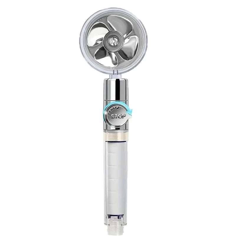 360° Turbine Handheld Shower Head – High Pressure & Water Saving