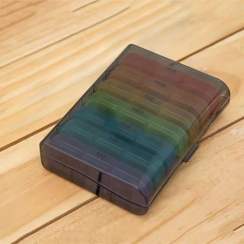 7-Day Pill Organizer 21 Compartments | 3x Daily Travel Pill Box