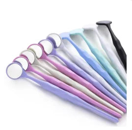 Dental Mouth Mirrors 10-Pack | Anti-Fog Rhodium Exam Reflectors