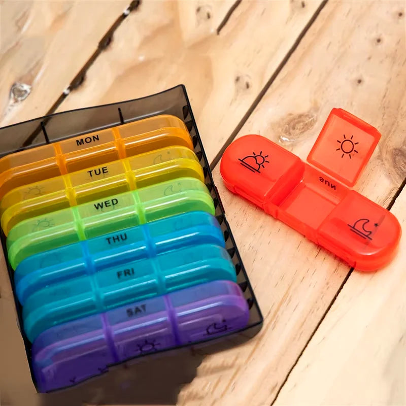 7-Day Pill Organizer 21 Compartments | 3x Daily Travel Pill Box