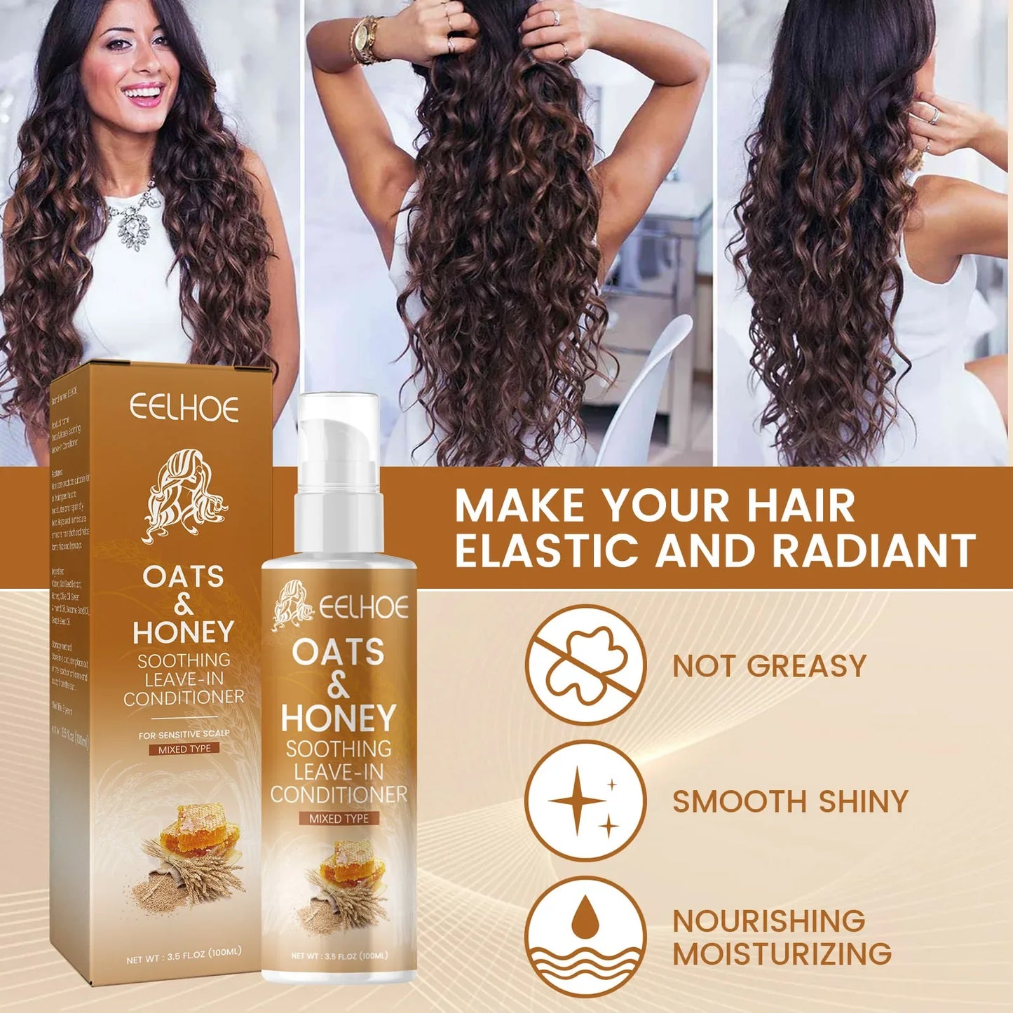 EELHOE Honey Leave-In Conditioner – Repair Damaged Hair 100ml