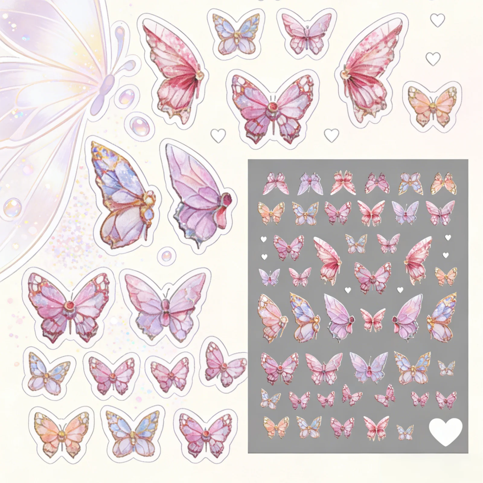 5D Self-Adhesive Butterfly Nail Stickers for Nail Art Peaceful Pleasures Health and Wellness