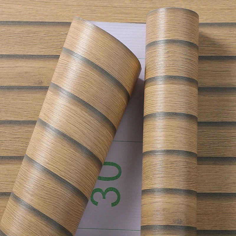 Wood Grain Self-Adhesive Vinyl Wallpaper – Waterproof Wall Sticker