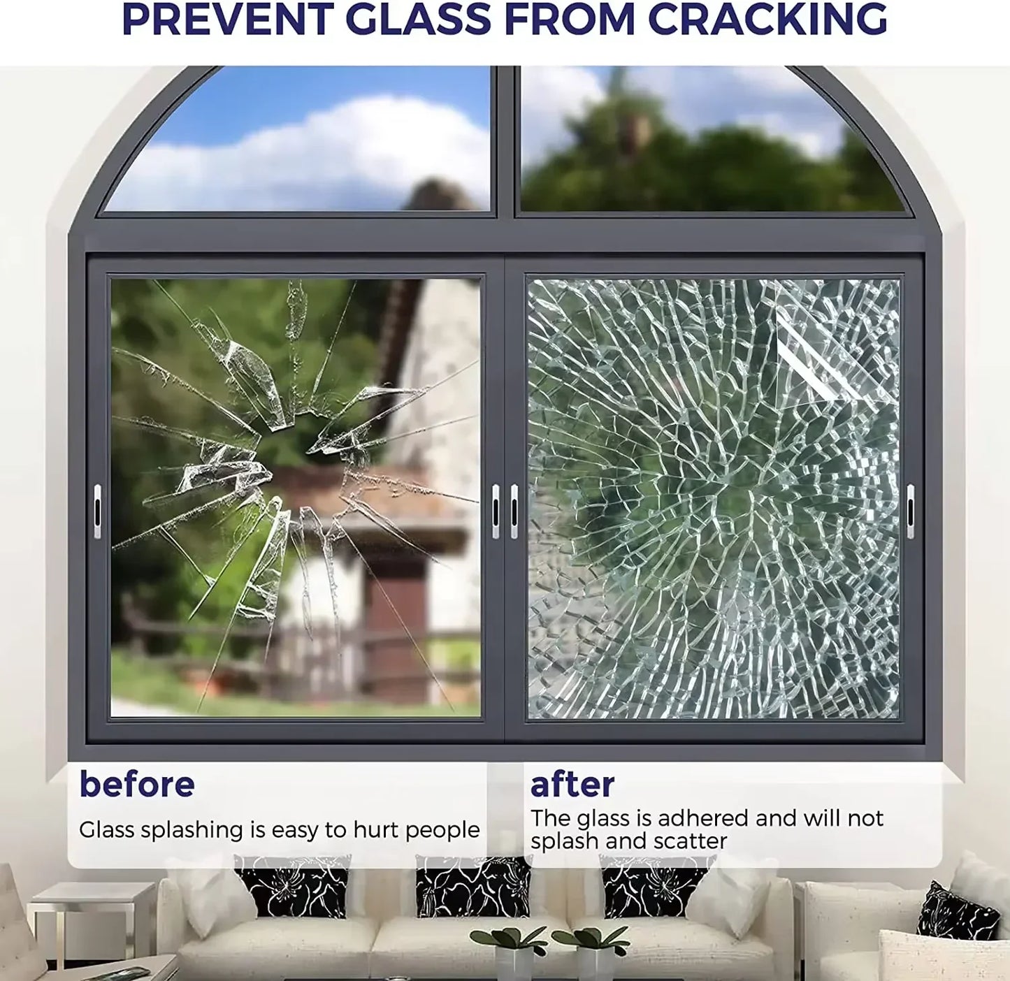 2 Mil Safety Window Film – Shatterproof Self-Adhesive Clear PET