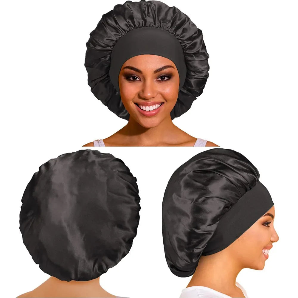 Satin Sleep Hair Bonnet Cap – Frizz-Free Night Cap for Women