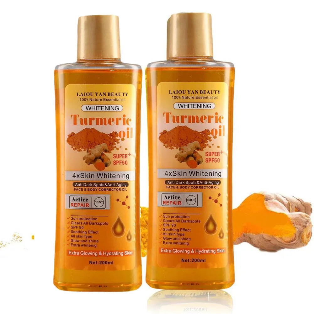 Turmeric & Ginger Face Serum Oil – 200ml Deep Hydration & Pigmentation Corrector Peaceful Pleasures Health and Wellness 200ml x2