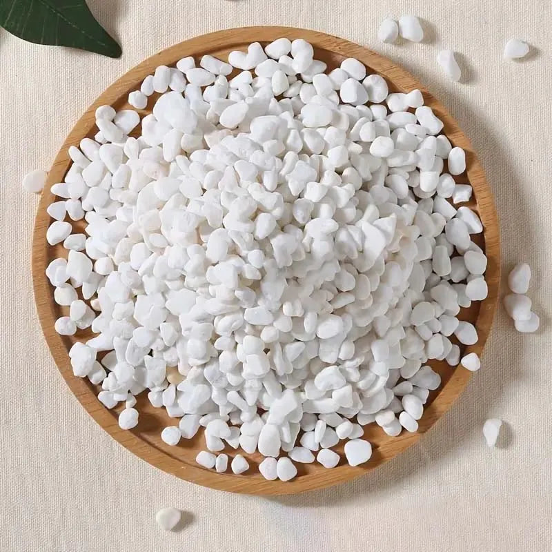 Natural White River Pebbles 200g – Decorative Garden Stones