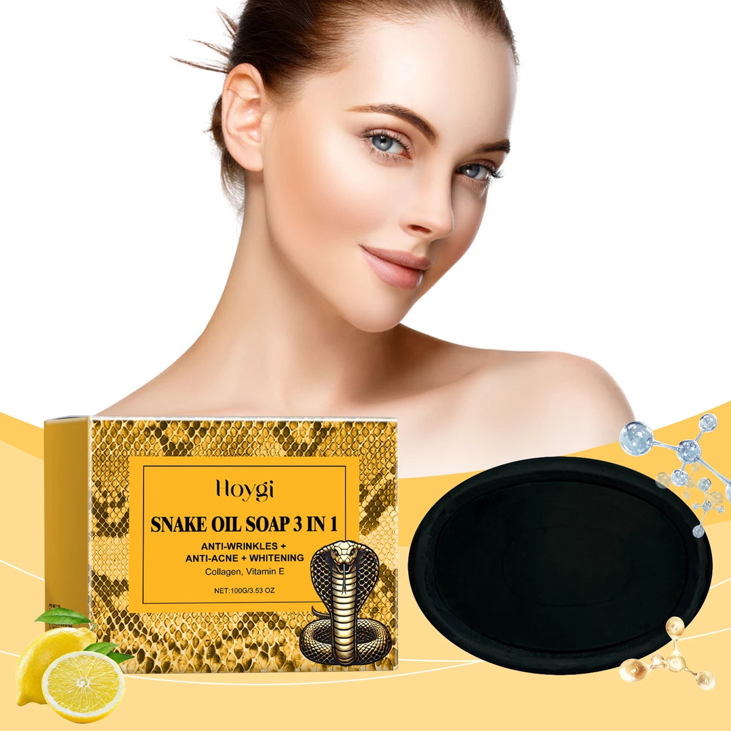 Hoygi Snake Oil Facial Cleansing Soap 100g – Oil Control & Soft Skin