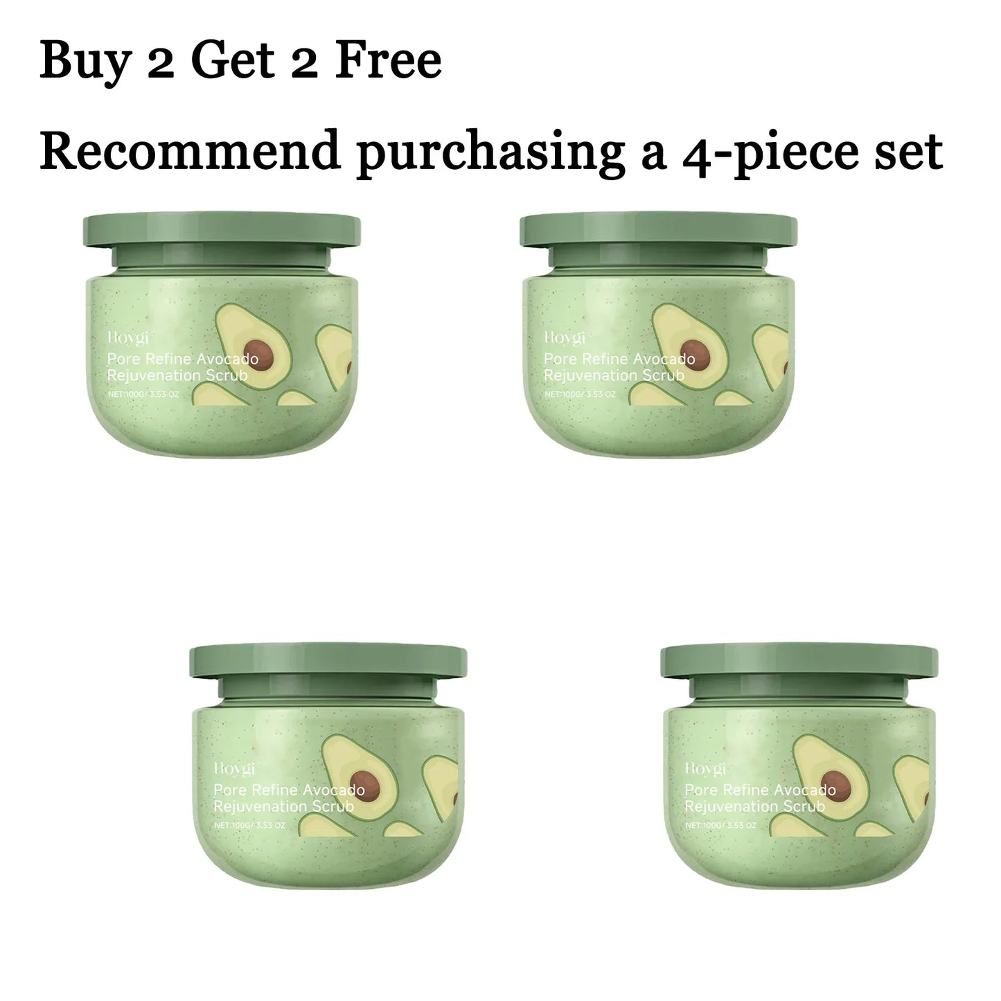 Hoygi Avocado Body Scrub 100g – Exfoliate, Hydrate & Glow