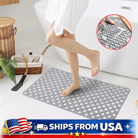Extra Large Non-Slip Shower Mat – Fast Dry with Suction Cups Peaceful Pleasures Health and Wellness