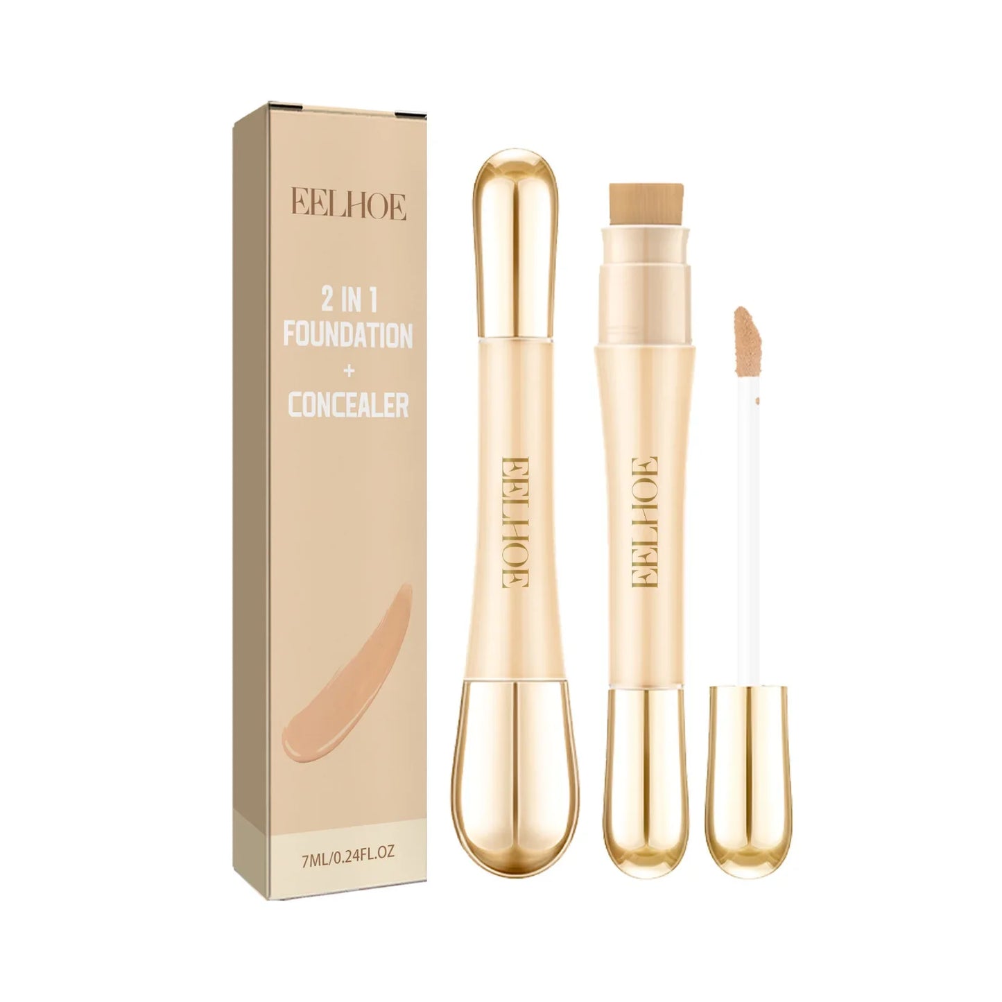 EELHOE 2-in-1 Concealer Foundation Stick – Full Coverage 7ml