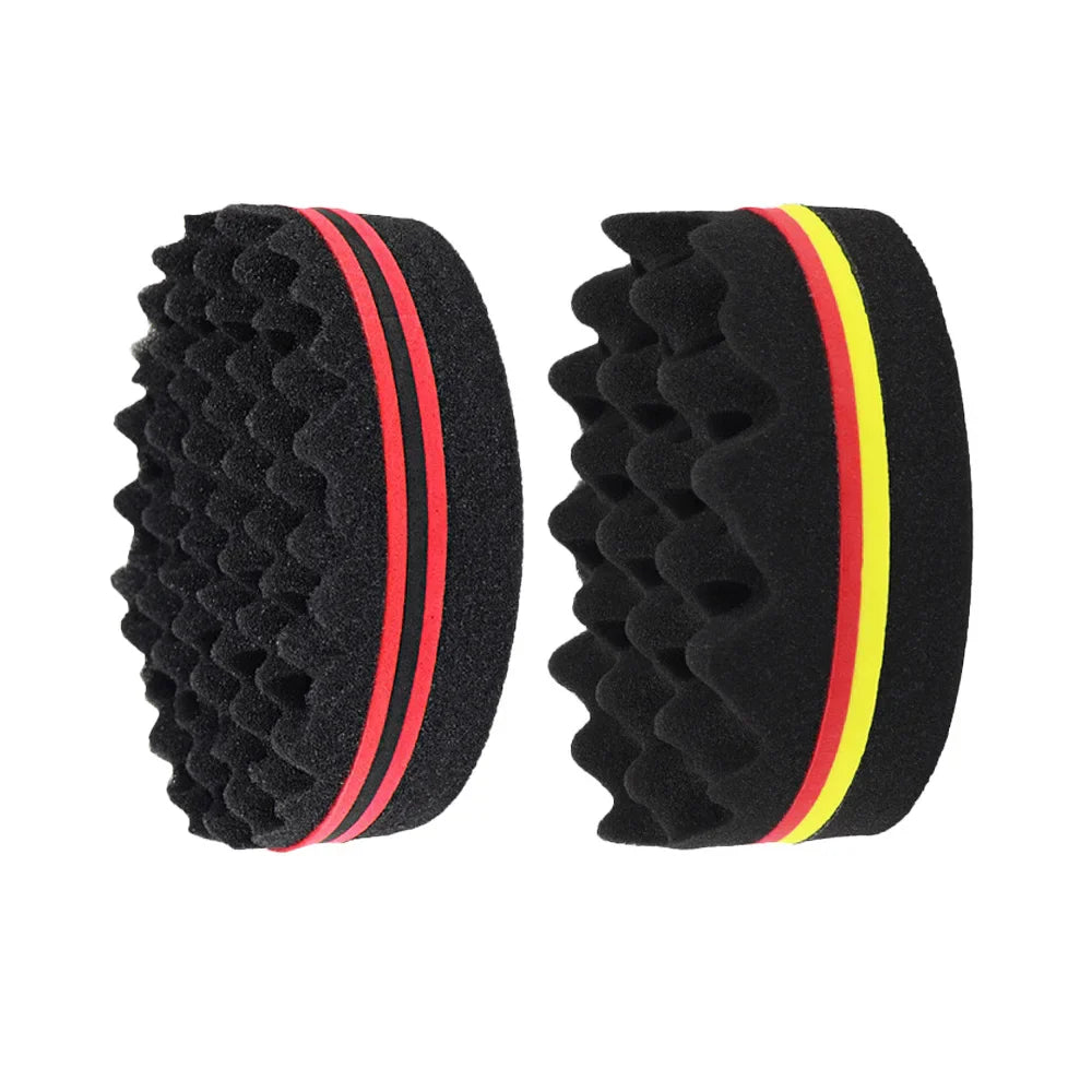 Double-Sided Twist Hair Sponge Brush – Afro Curl Styling