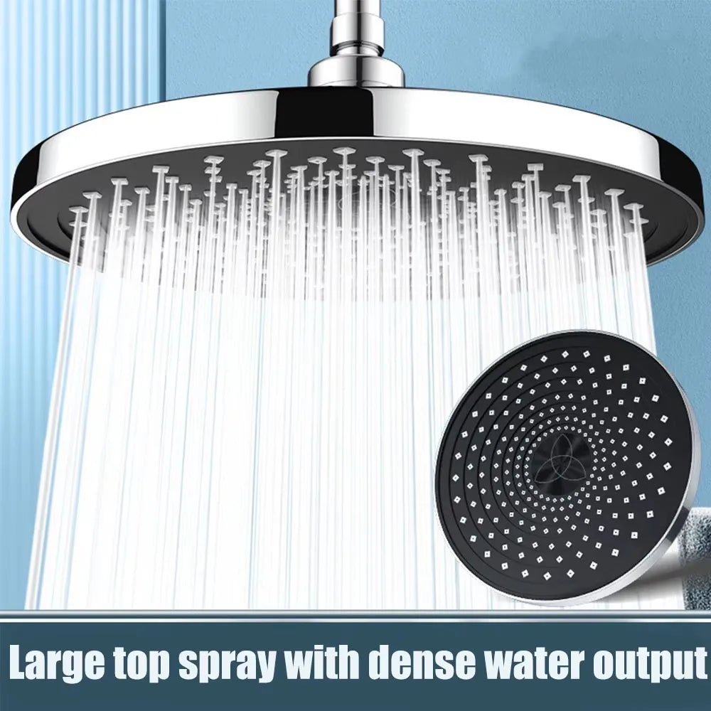 25cm Rainfall Shower Head | High-Pressure Round Top Spray