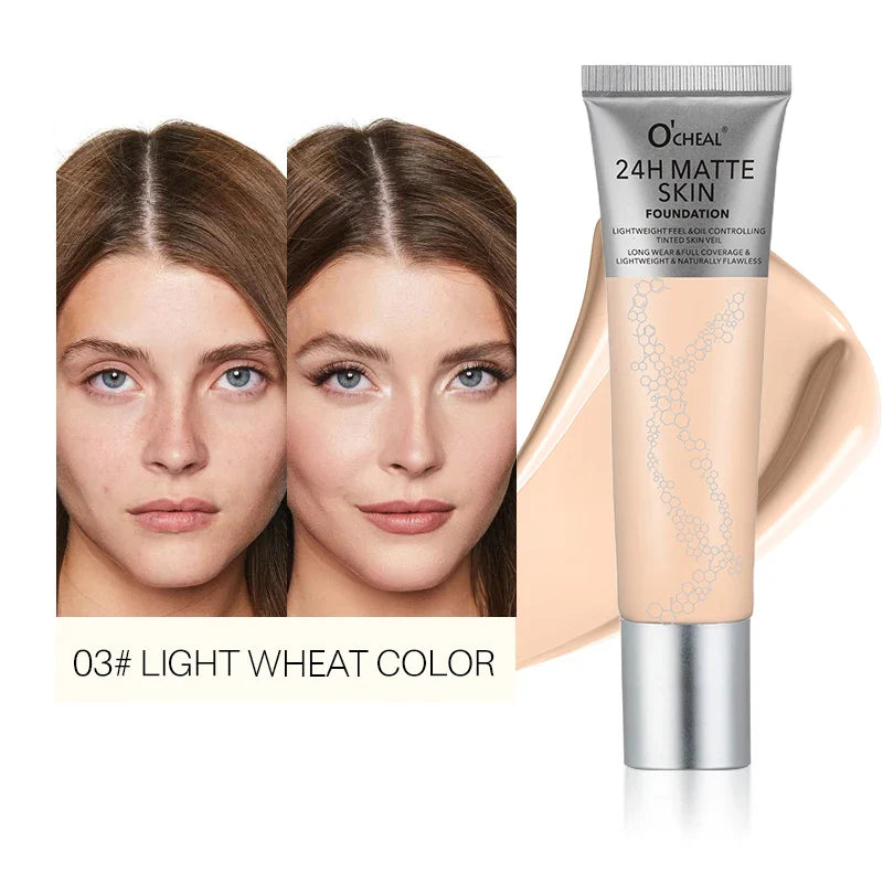 O'Cheal 6-Shade Matte Liquid Foundation & Concealer – 30ml