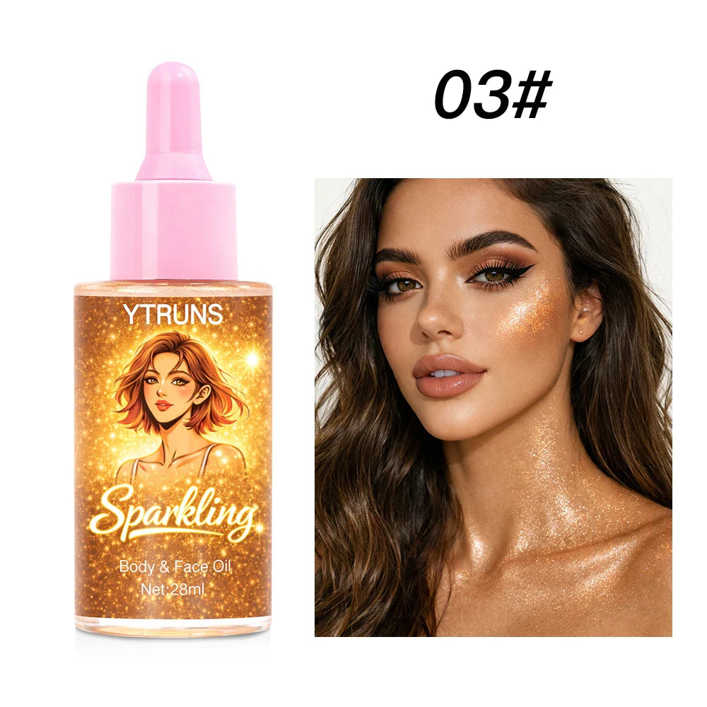 Shimmer Body Oil 28ml – Glow Highlighter & Glitter Oil
