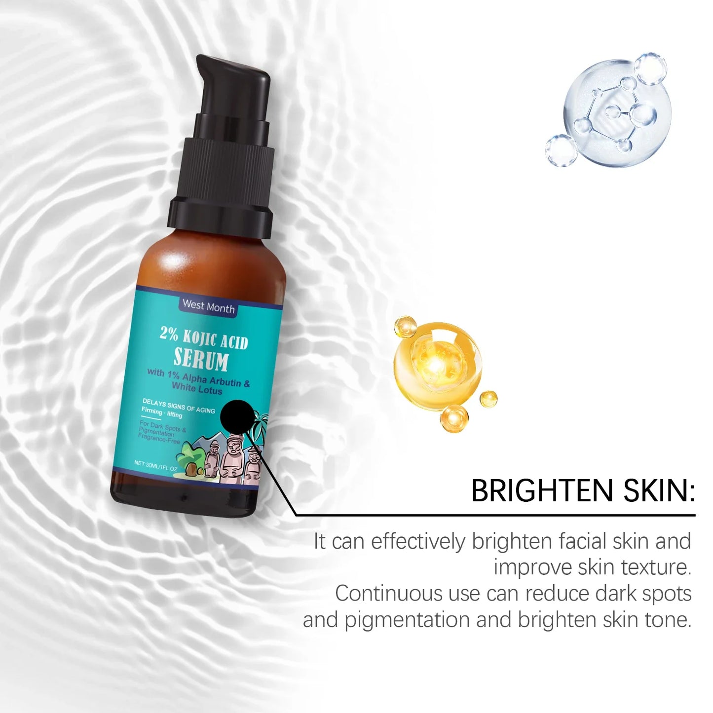 Kojic Acid Face Serum 30ml – Brighten & Even Skin Tone