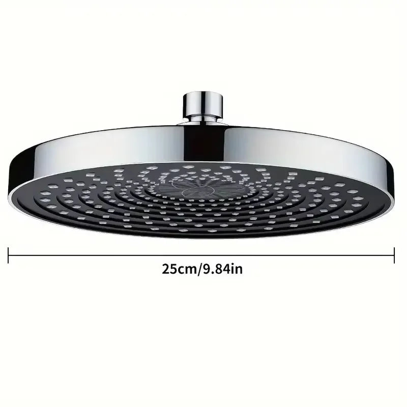 25cm Rainfall Shower Head | High-Pressure Round Top Spray