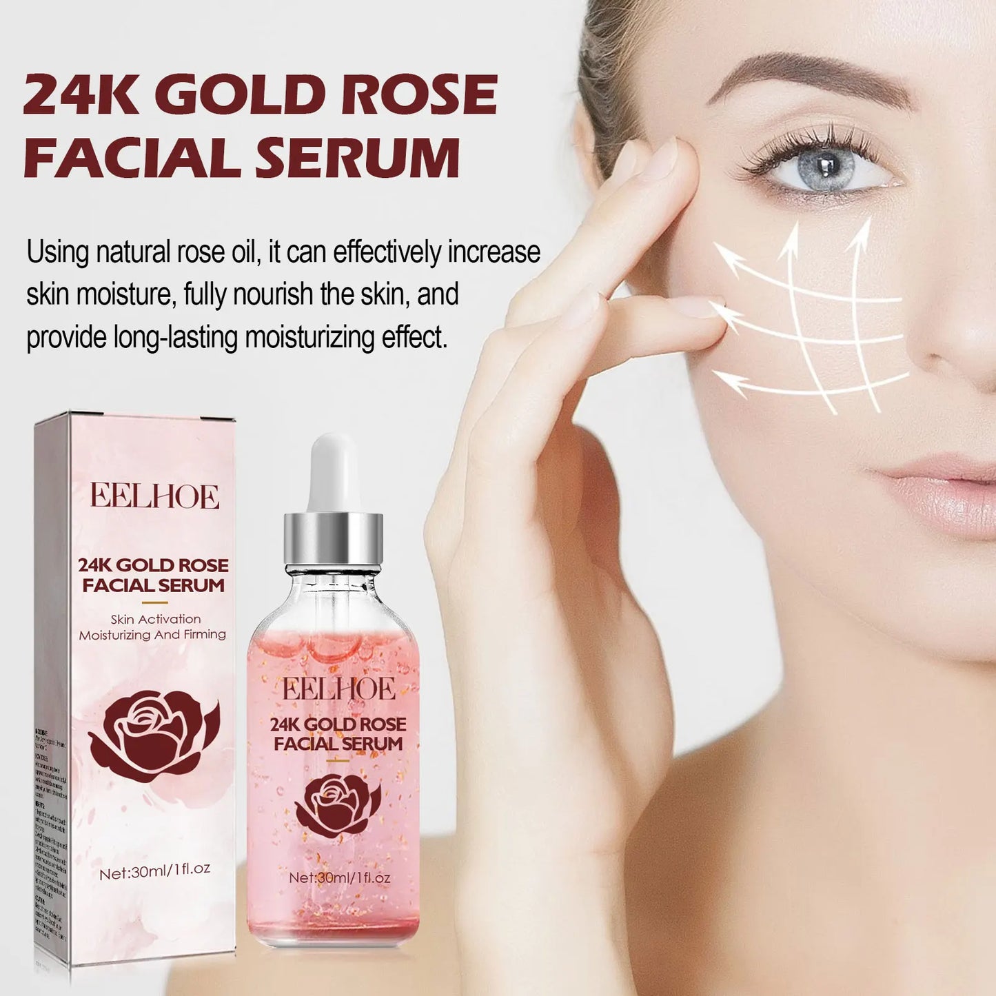 Rose Face Serum 30ml – Moisturizing Anti-Aging Skin Serum