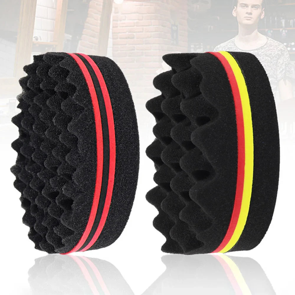 Double-Sided Twist Hair Sponge Brush – Afro Curl Styling