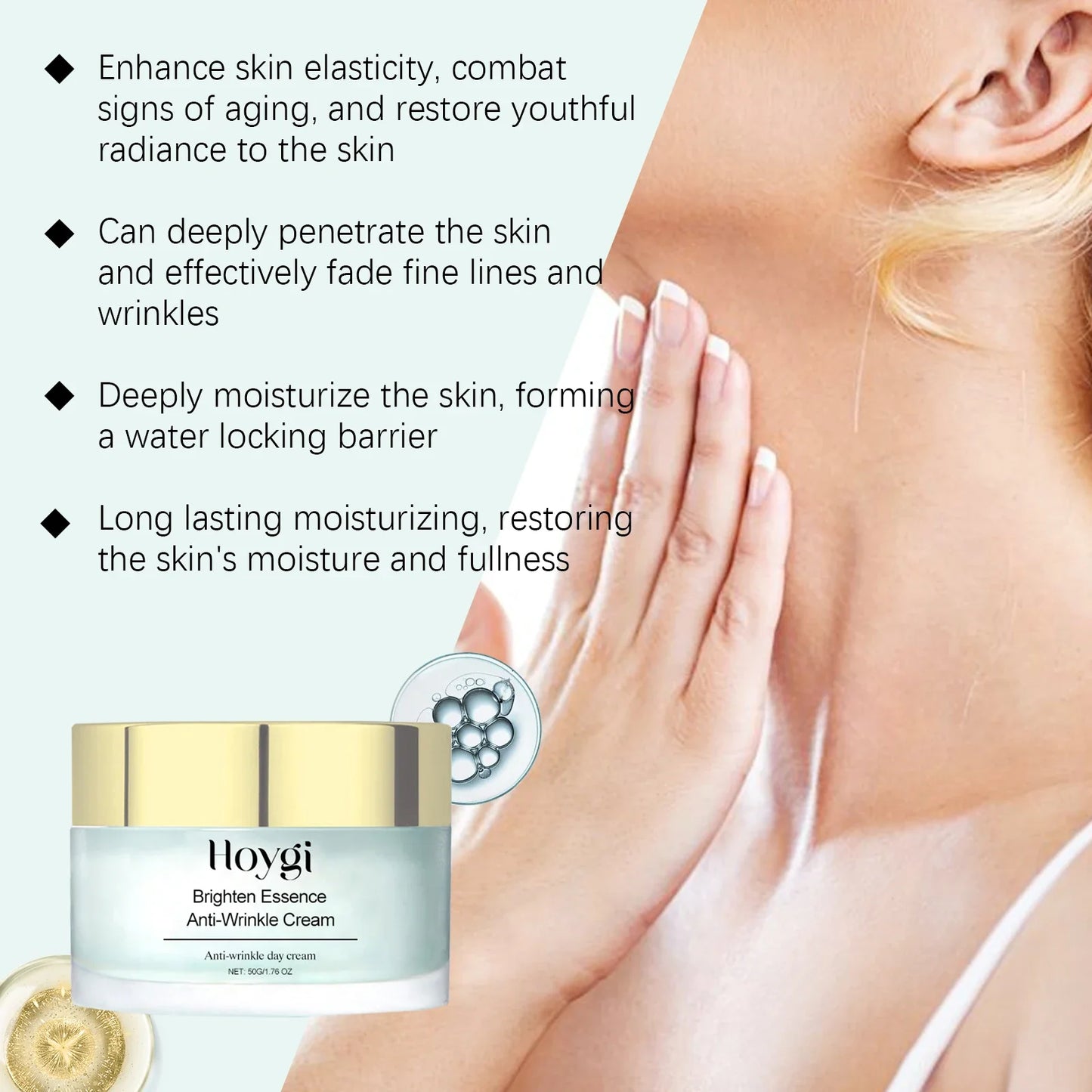 Hoygi Coffee Face & Neck Cream – Firming, Brightening, 50g
