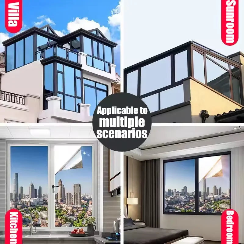 One-Way Privacy Window Film – UV & Heat Insulation | 4 Colours