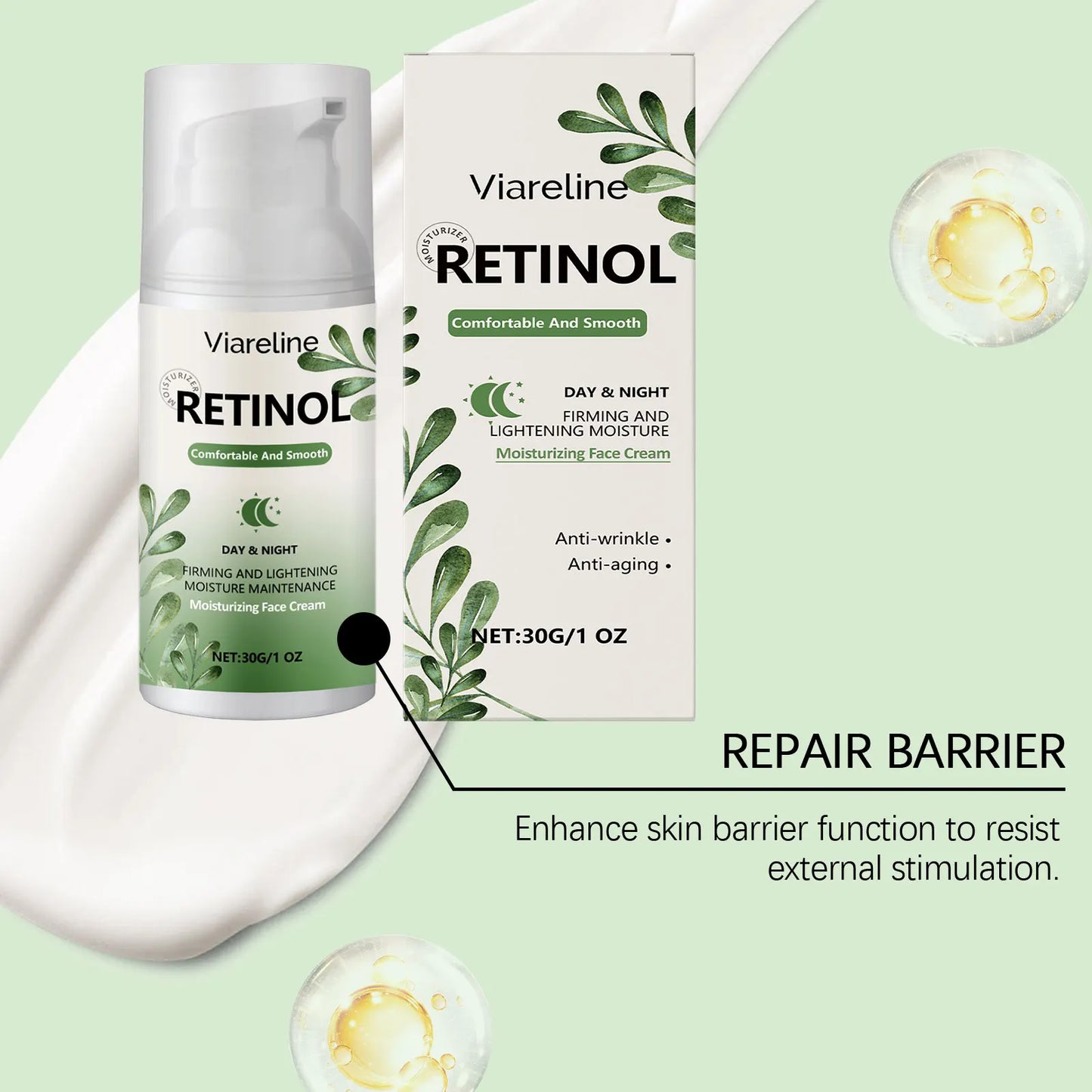 Viareline Retinol Face Cream – Firming & Moisturizing 30g